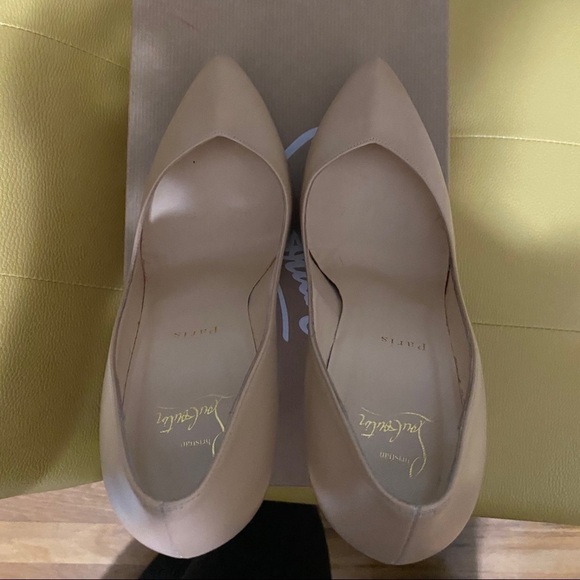 Christian Louboutin breche 100 nappa shiny 40.5 10.5 women’s heels shoes - Picture 6 of 7